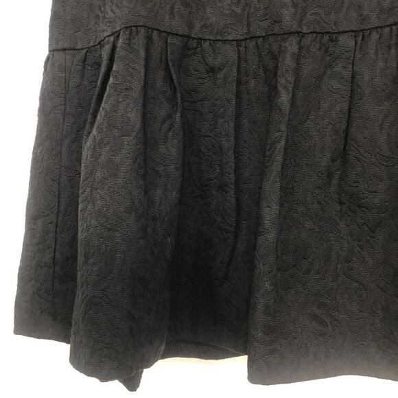 J. Crew Black Textured Jacquard Drop Waist Pleated Mini Skirt NEW - Picture 4 of 13